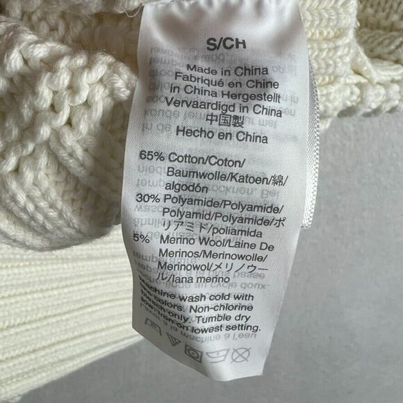 J. Crew Poncho Sweater Womens Small Turtleneck Merino Wool Blend Style#AR947 - Picture 6 of 11